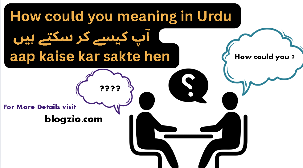 how could you meaning in urdu